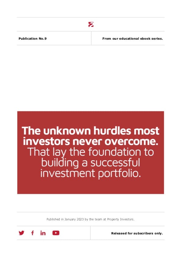 Unknown hurdles most investors never overcome ebook cover